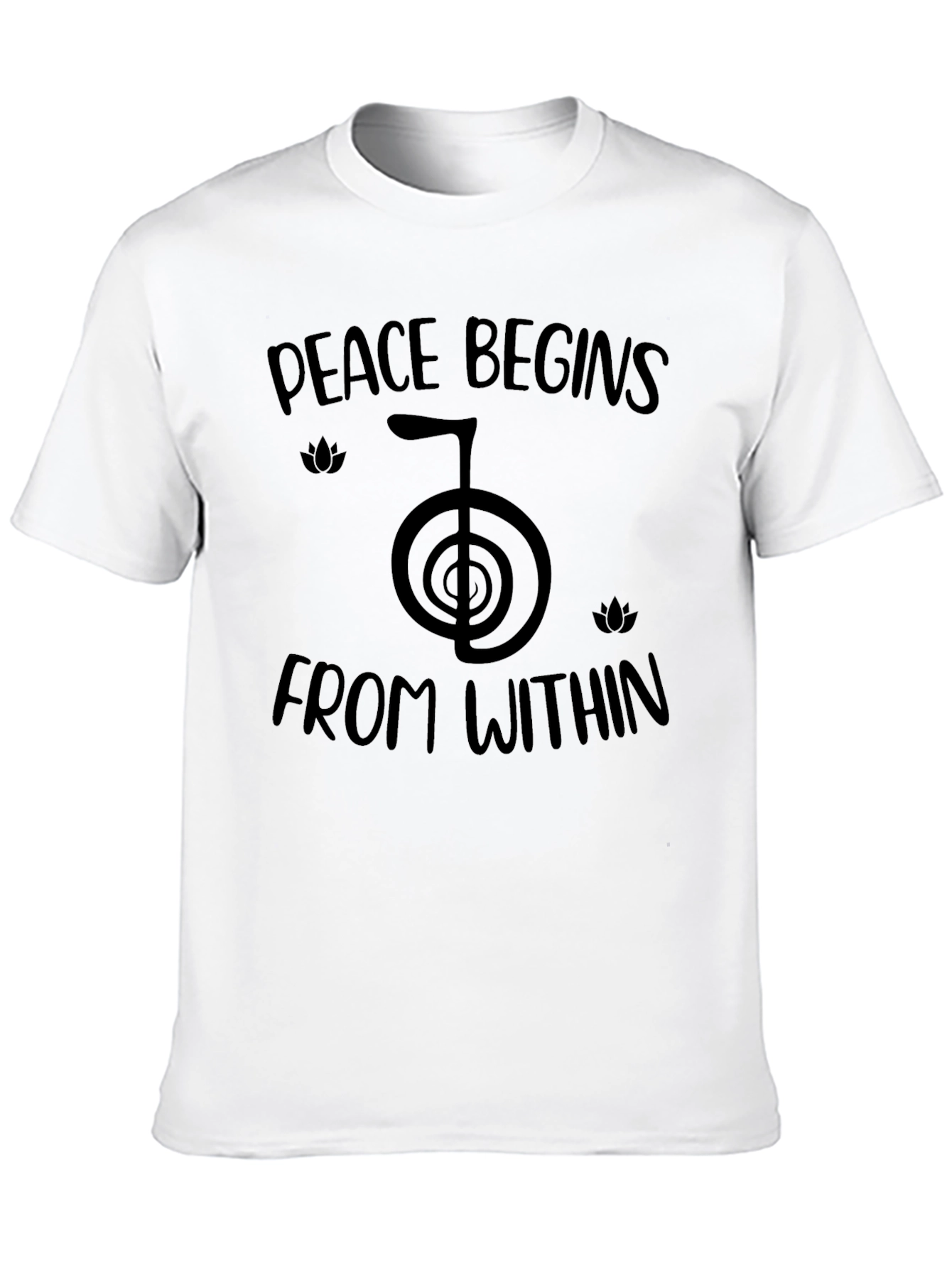 Peace Begins Within Black T-Shirt