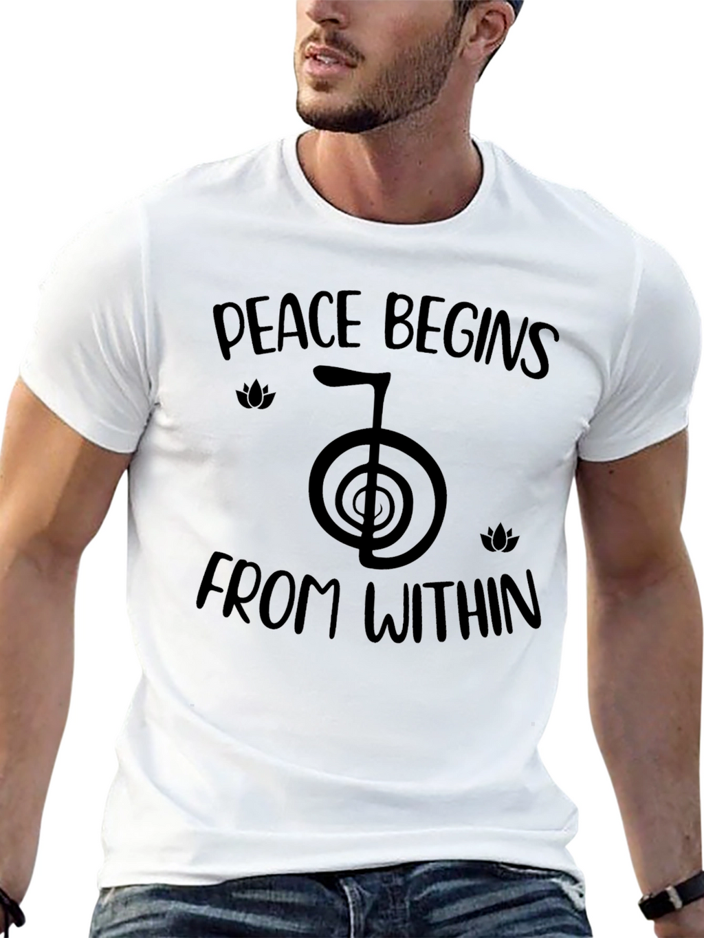 Peace Begins Within Black T-Shirt