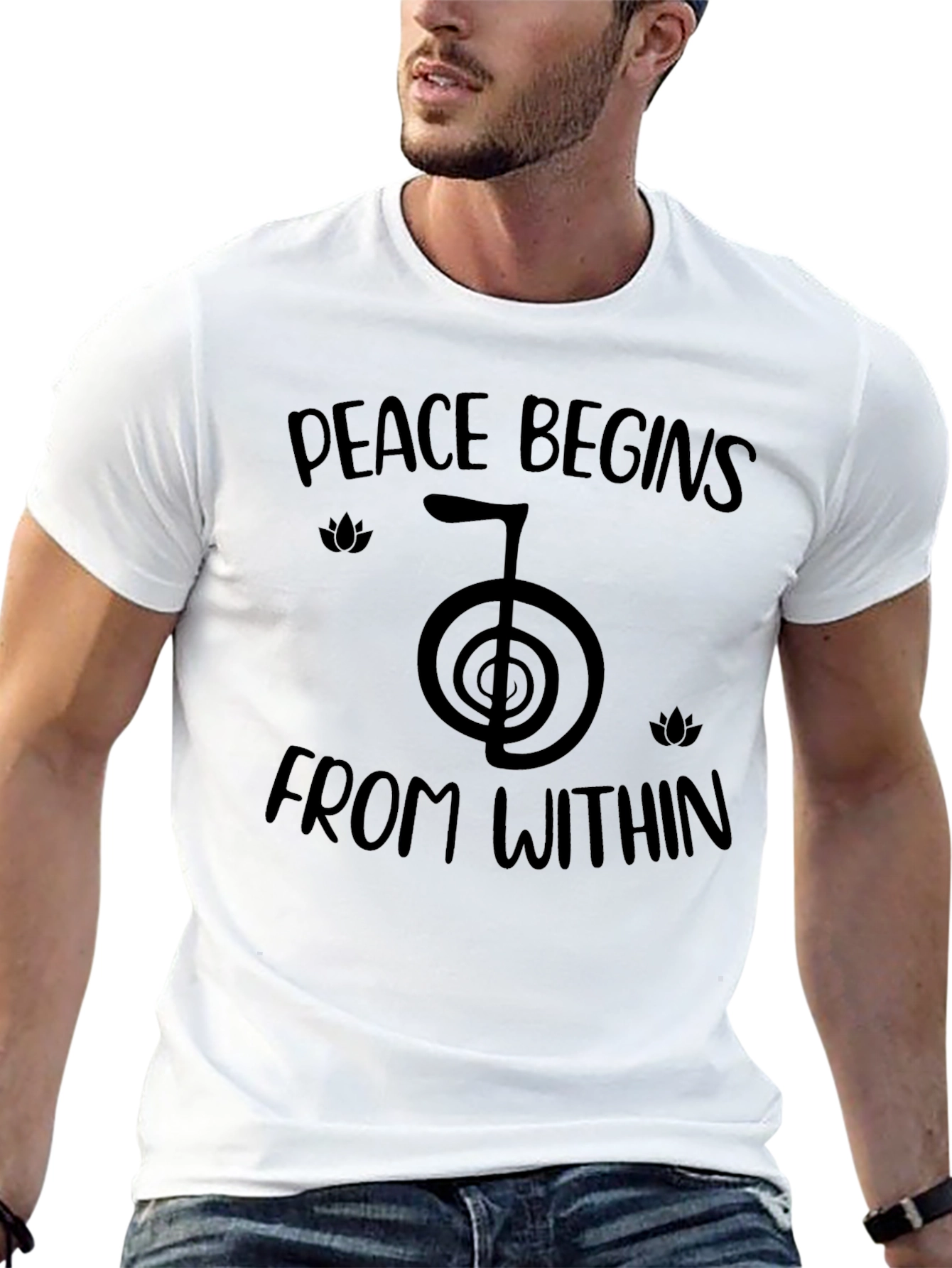 Peace Begins Within Black T-Shirt