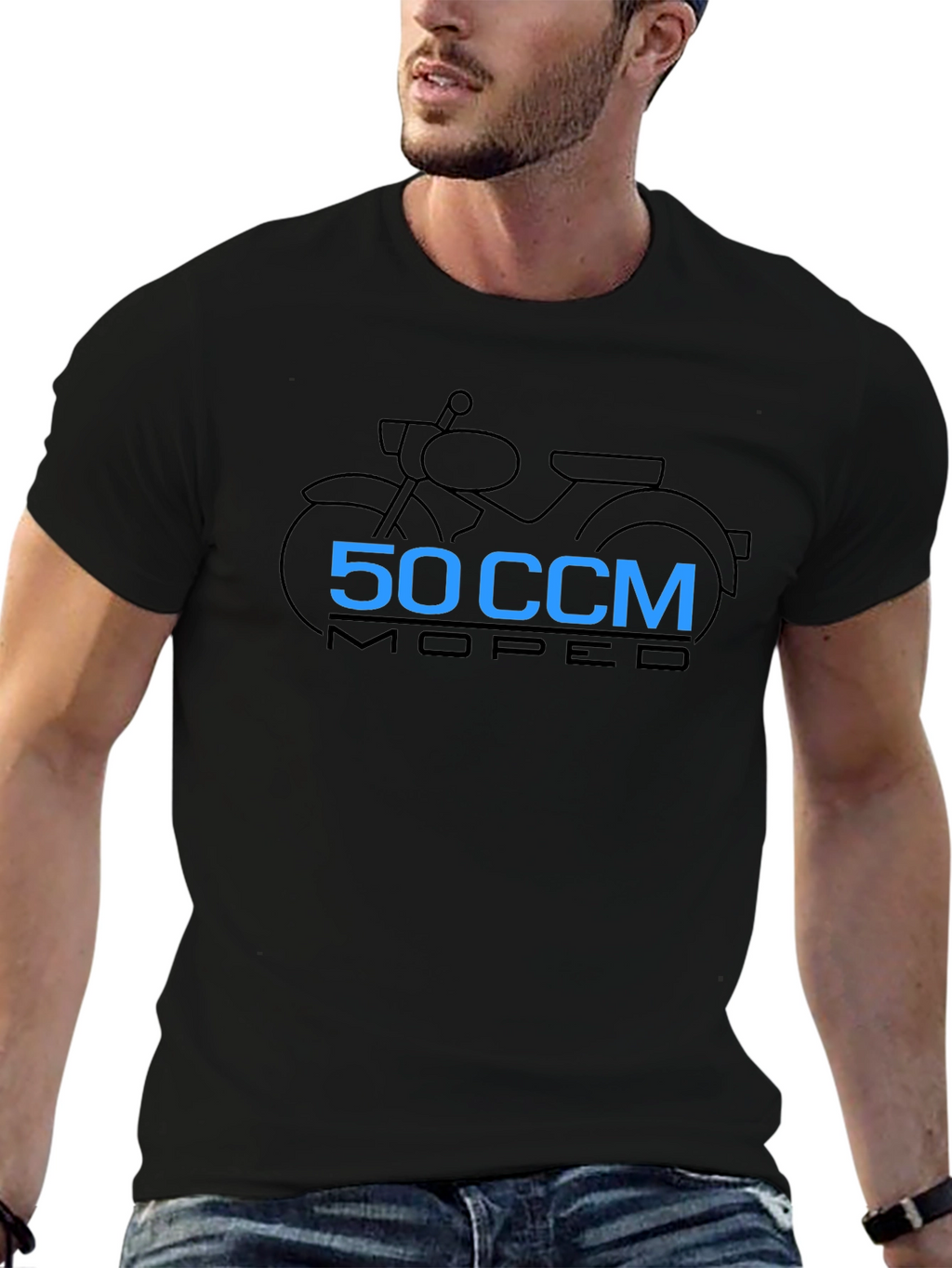 50cc Moped Graphic Tee - Black