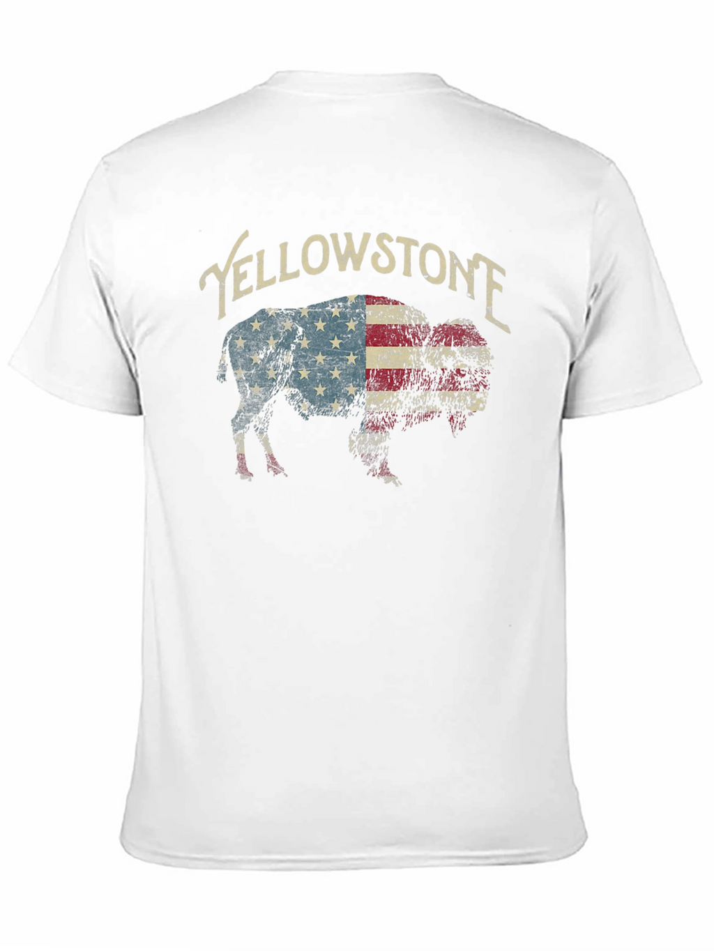 Yellowstone Buffalo American Flag T-Shirt