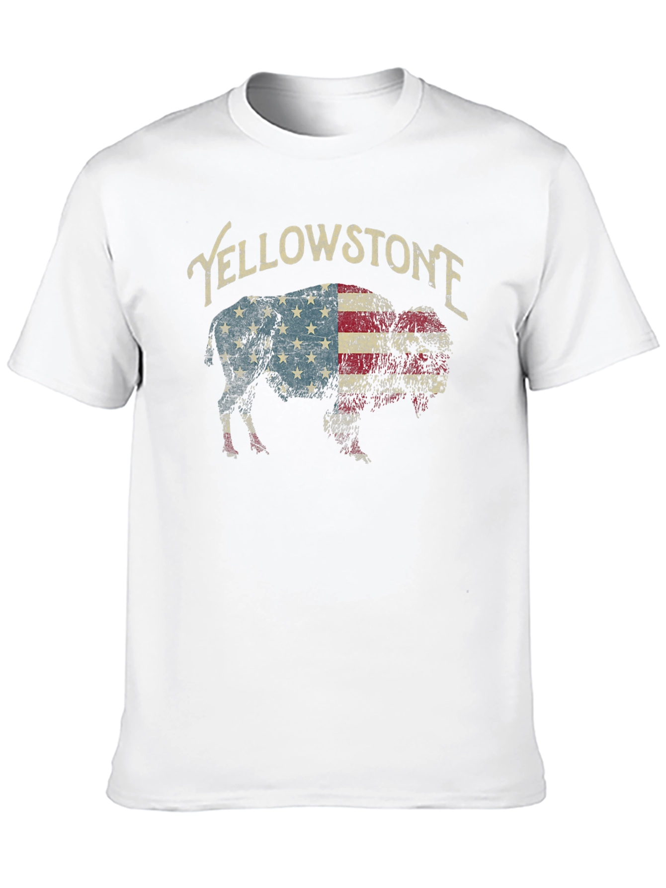 Yellowstone Buffalo American Flag T-Shirt