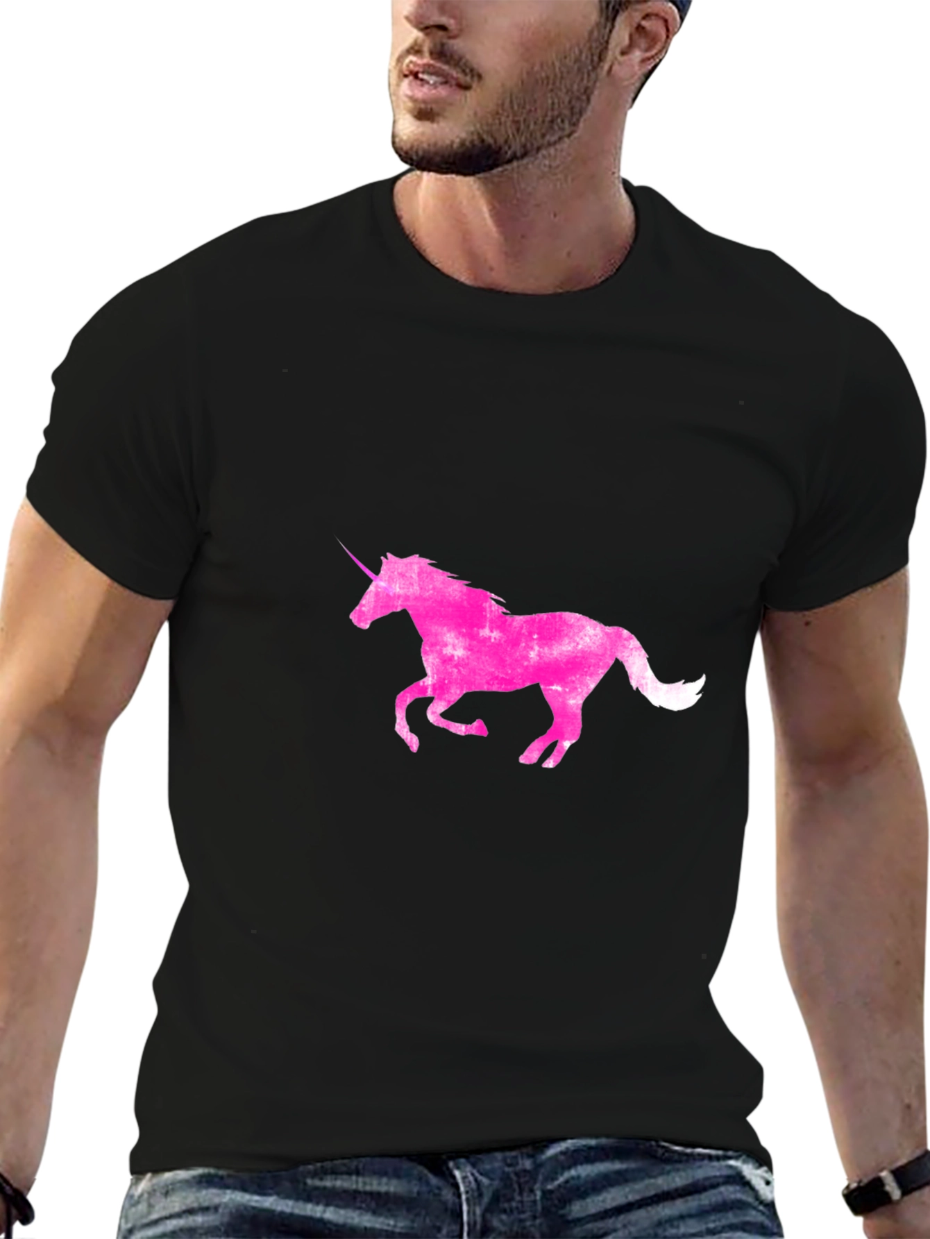Unicorn Graphic Black Tee