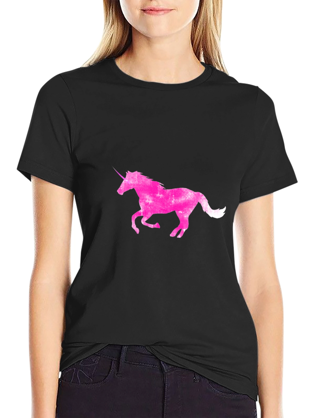 Unicorn Graphic Black Tee