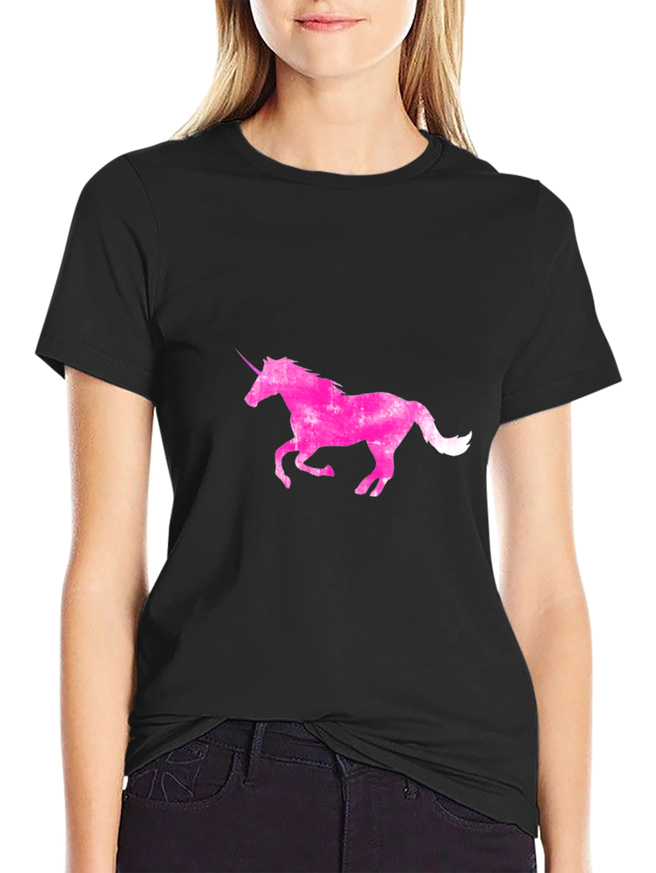 Unicorn Graphic Black Tee