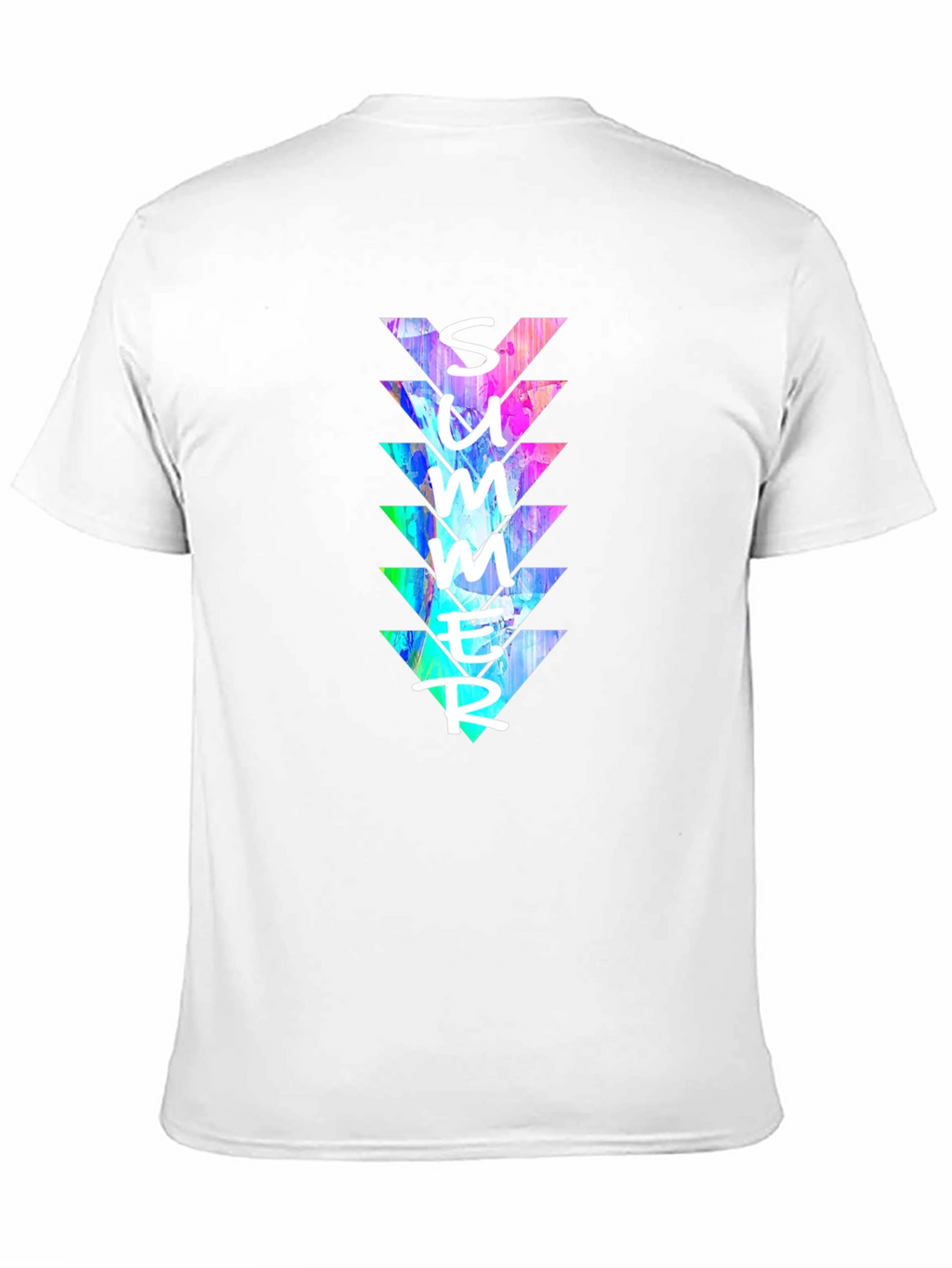 Summer Triangles Graphic Print Crew Neck T-Shirt