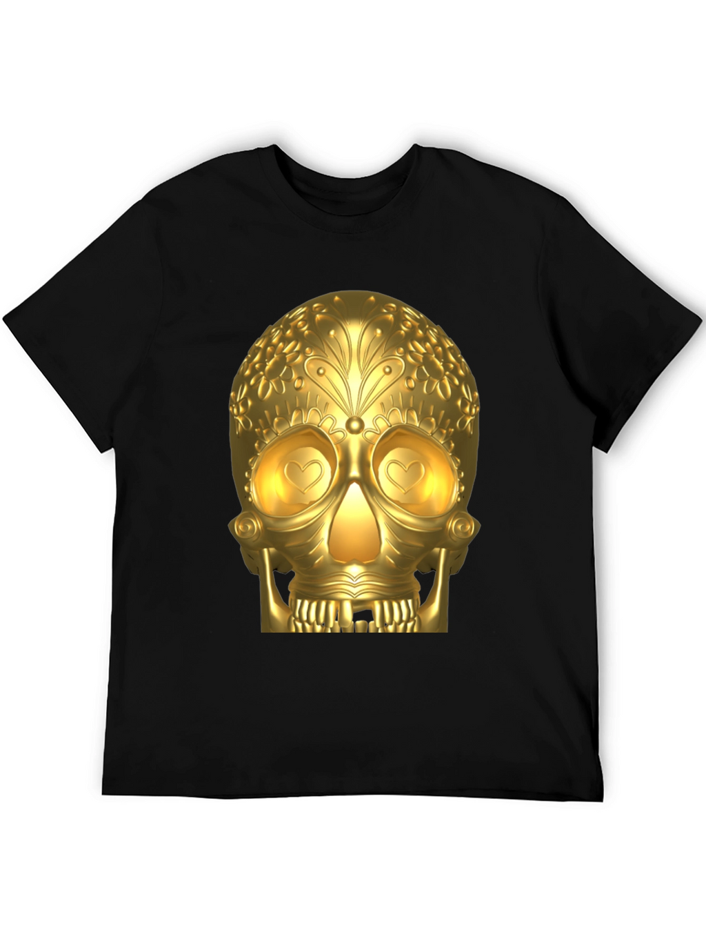 Golden Skull Graphic T-Shirt