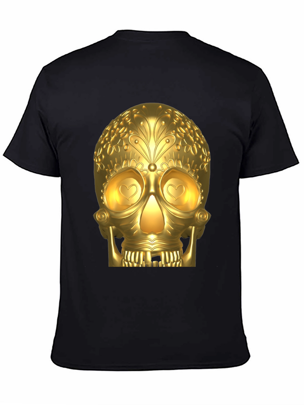 Golden Skull Graphic T-Shirt