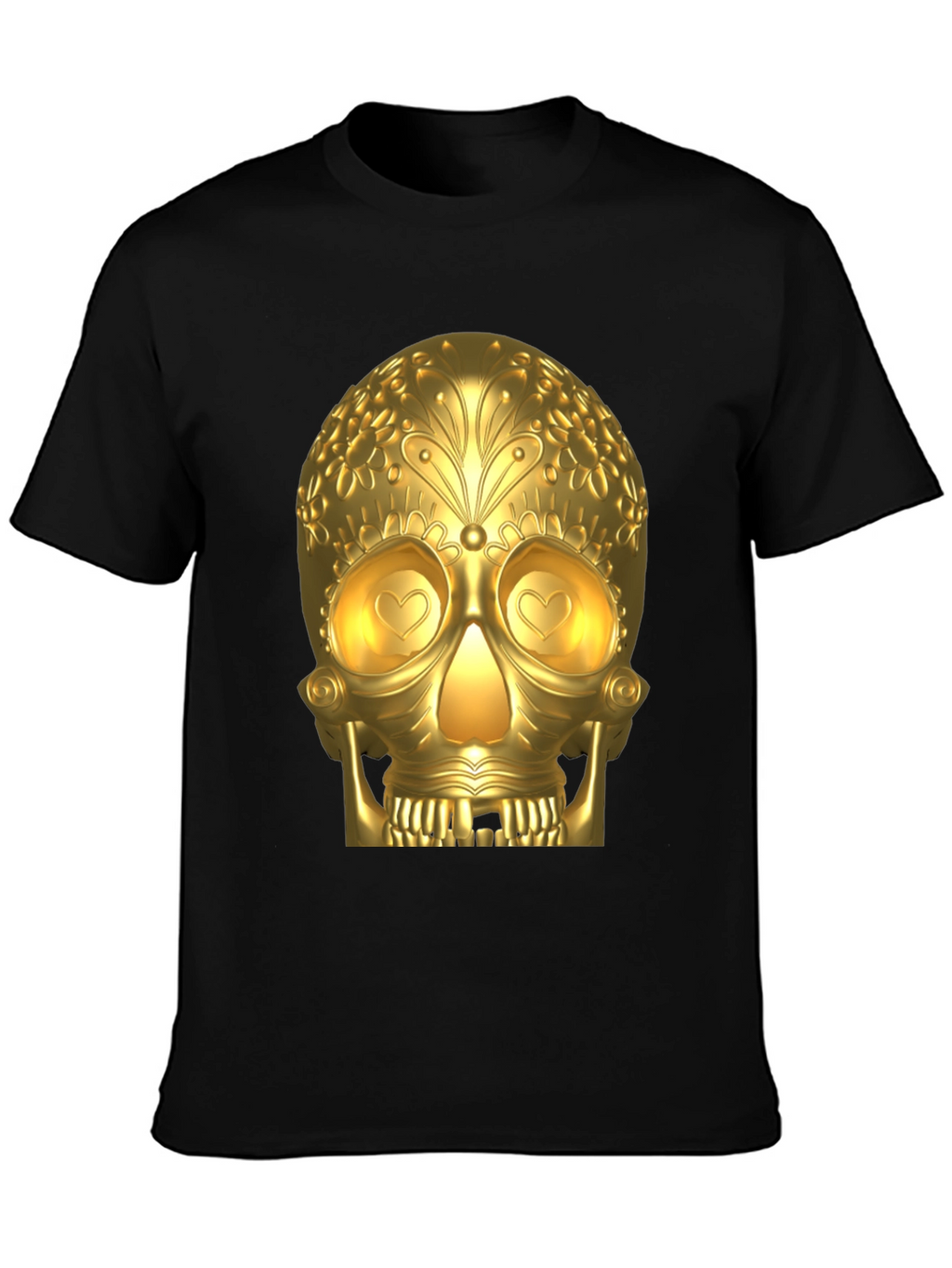 Golden Skull Graphic T-Shirt