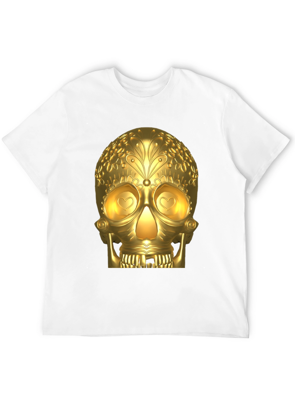 Golden Skull Graphic T-Shirt