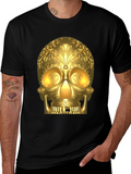 Golden Skull Graphic T-Shirt