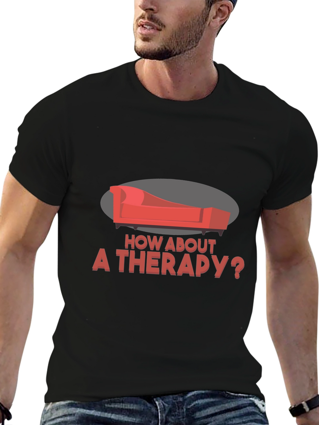 Therapy Couch Graphic Tee - Unique Design