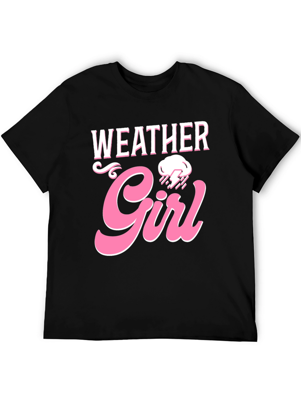 Weather Girl Graphic Tee - Trendy Womens Black T-Shirt