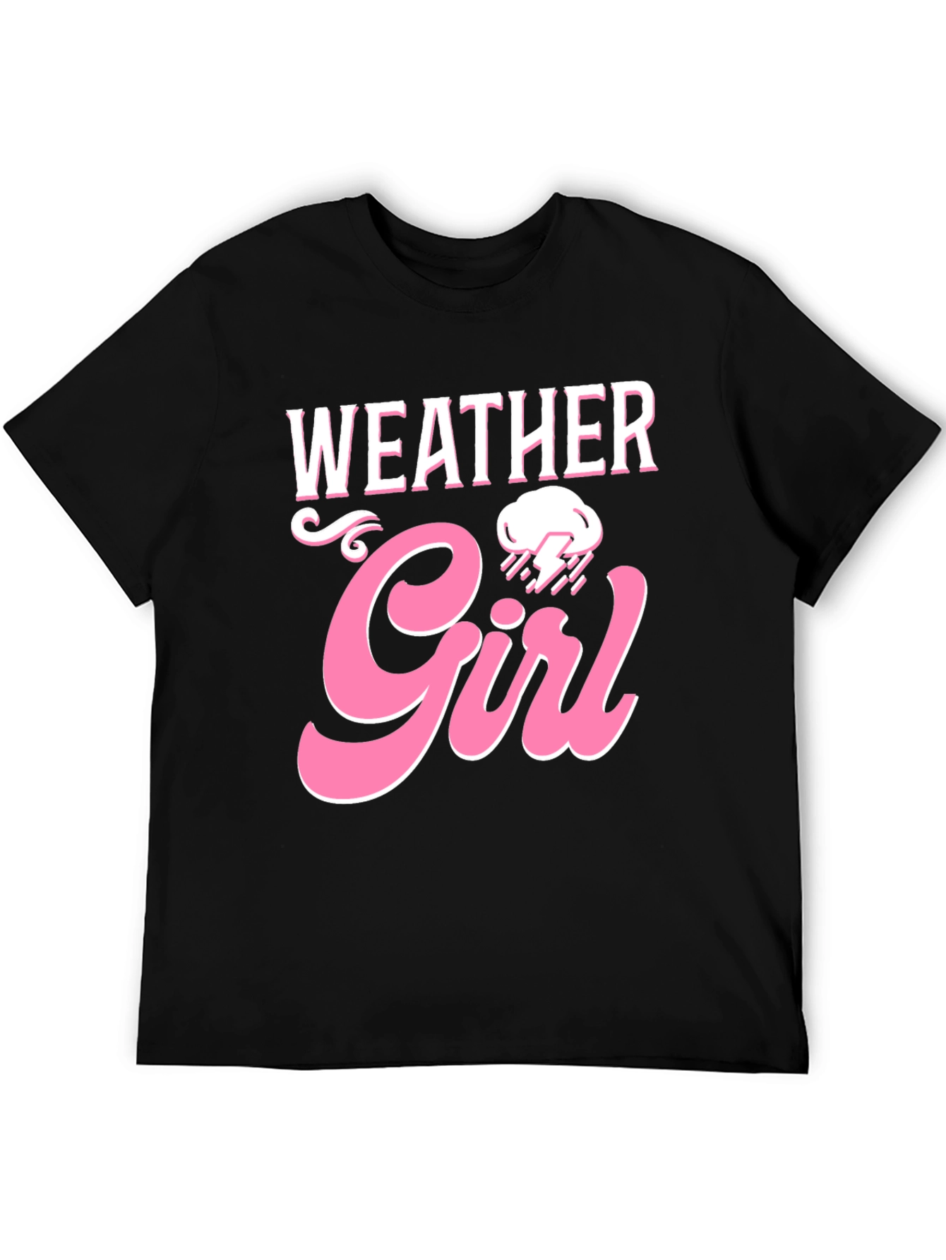 Weather Girl Graphic Tee - Trendy Womens Black T-Shirt