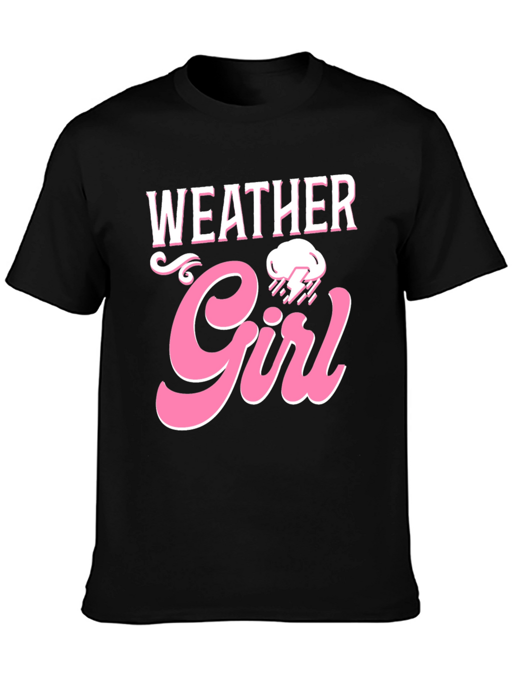 Weather Girl Graphic Tee - Trendy Womens Black T-Shirt