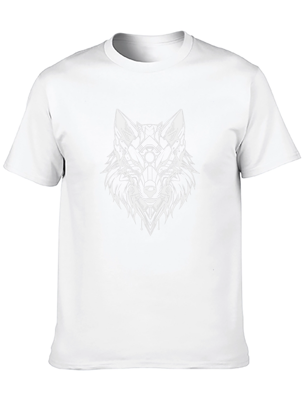 Cyberpunk Wolf Graphic Tee - Black