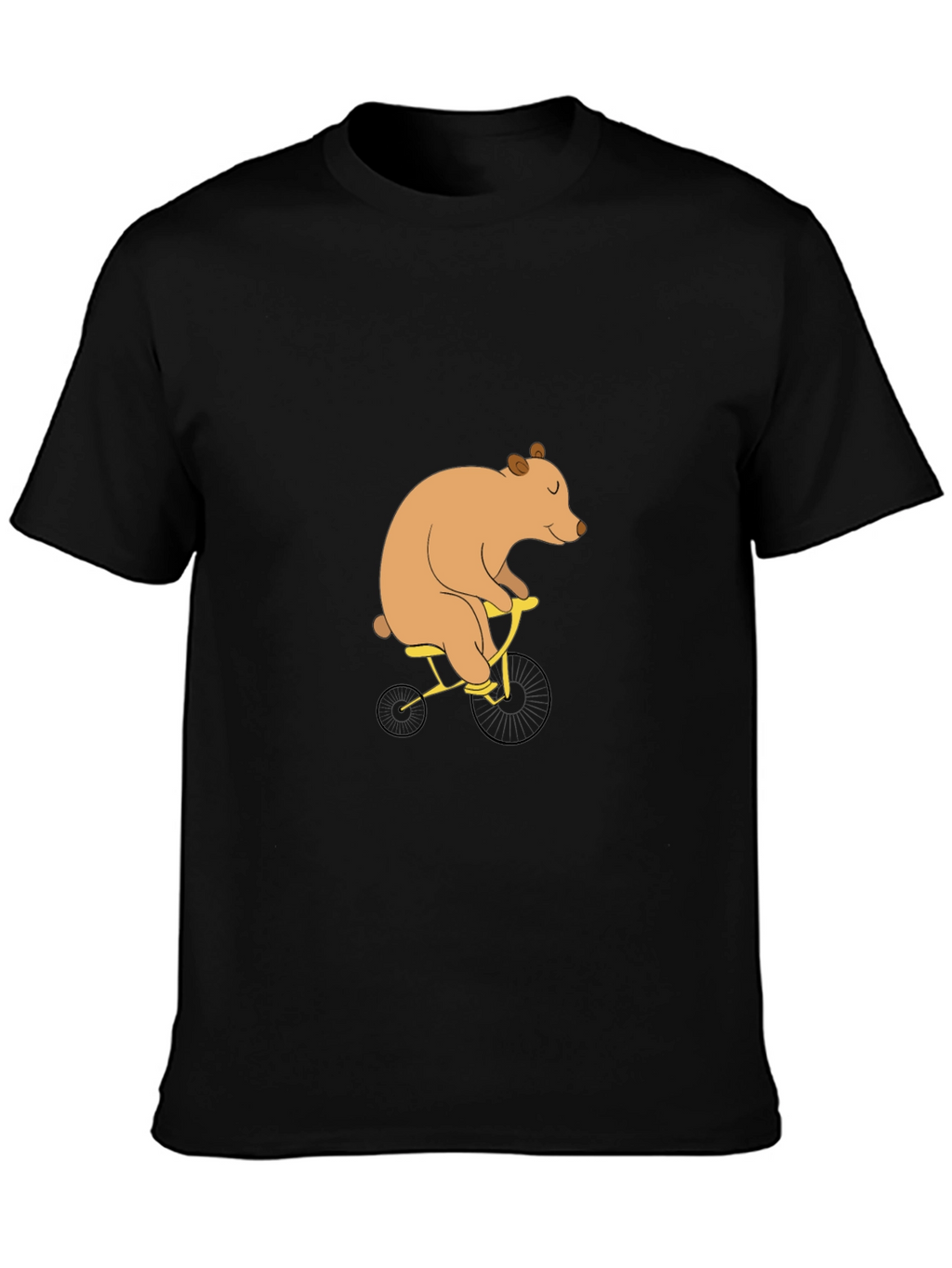 Bear on Bike Graphic Tee - Black T-Shirt