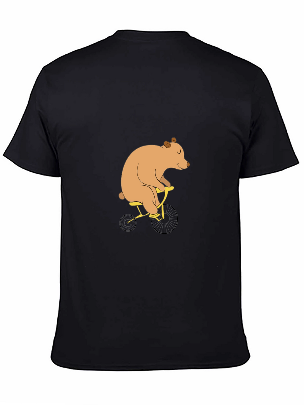 Bear on Bike Graphic Tee - Black T-Shirt
