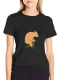 Bear on Bike Graphic Tee - Black T-Shirt