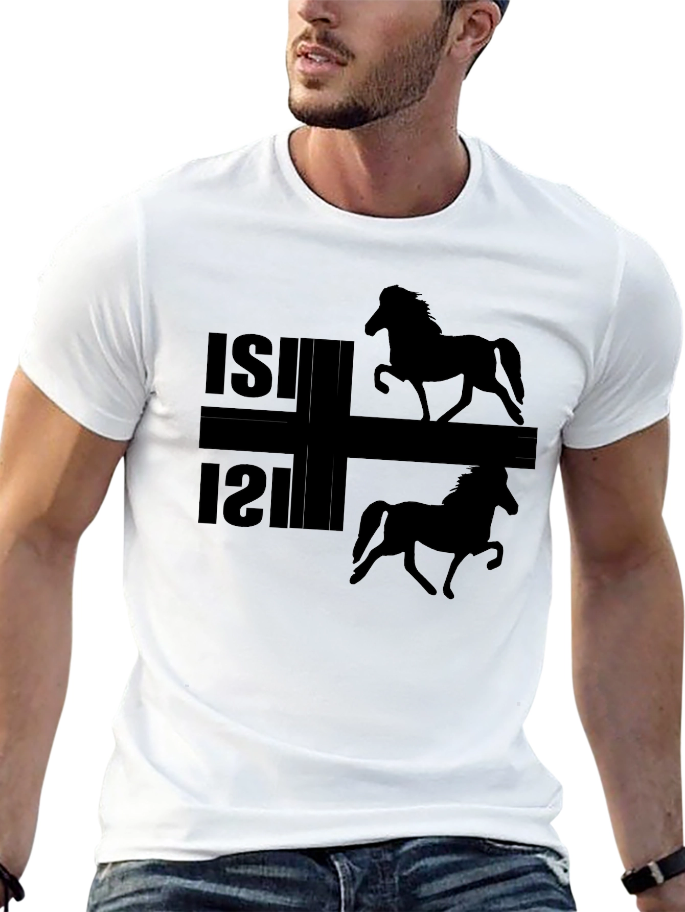 Icelandic Horse Black T-Shirt