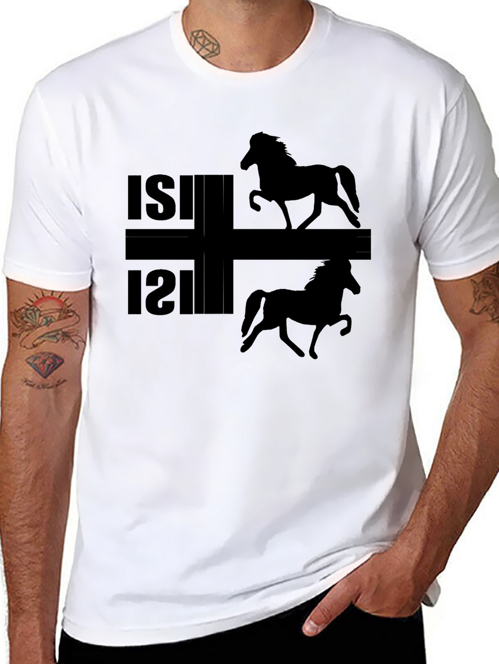 Icelandic Horse Black T-Shirt