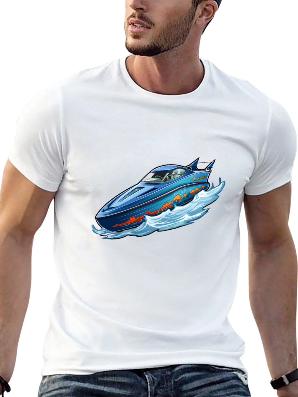 Blue Speedboat T-Shirt