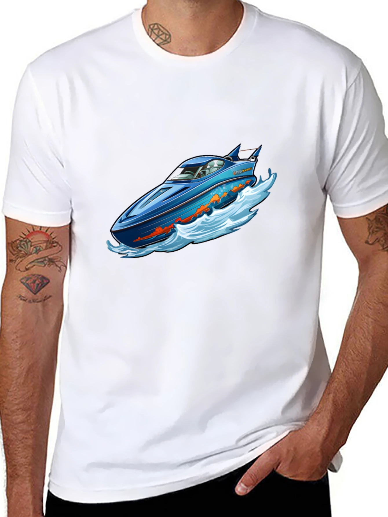 Blue Speedboat T-Shirt