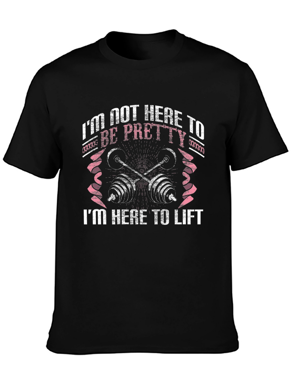 Womens Fitness Graphic T-Shirt - Im Here to Lift