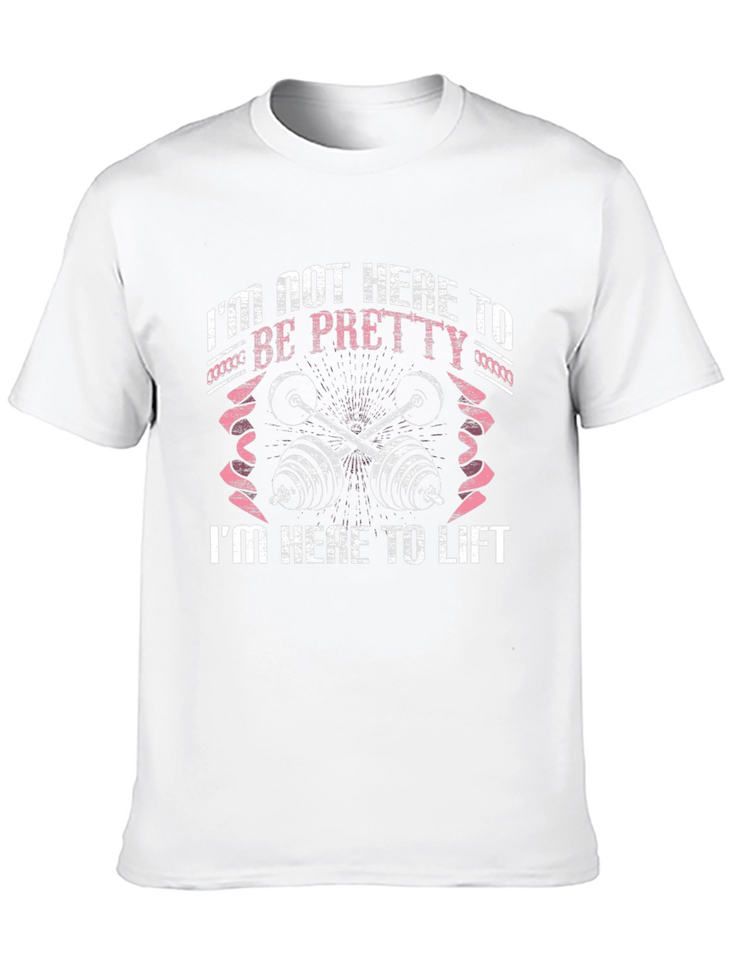 Womens Fitness Graphic T-Shirt - Im Here to Lift