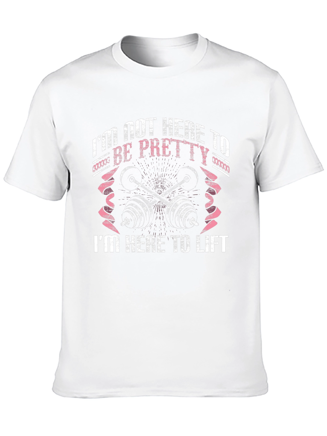 Womens Fitness Graphic T-Shirt - Im Here to Lift