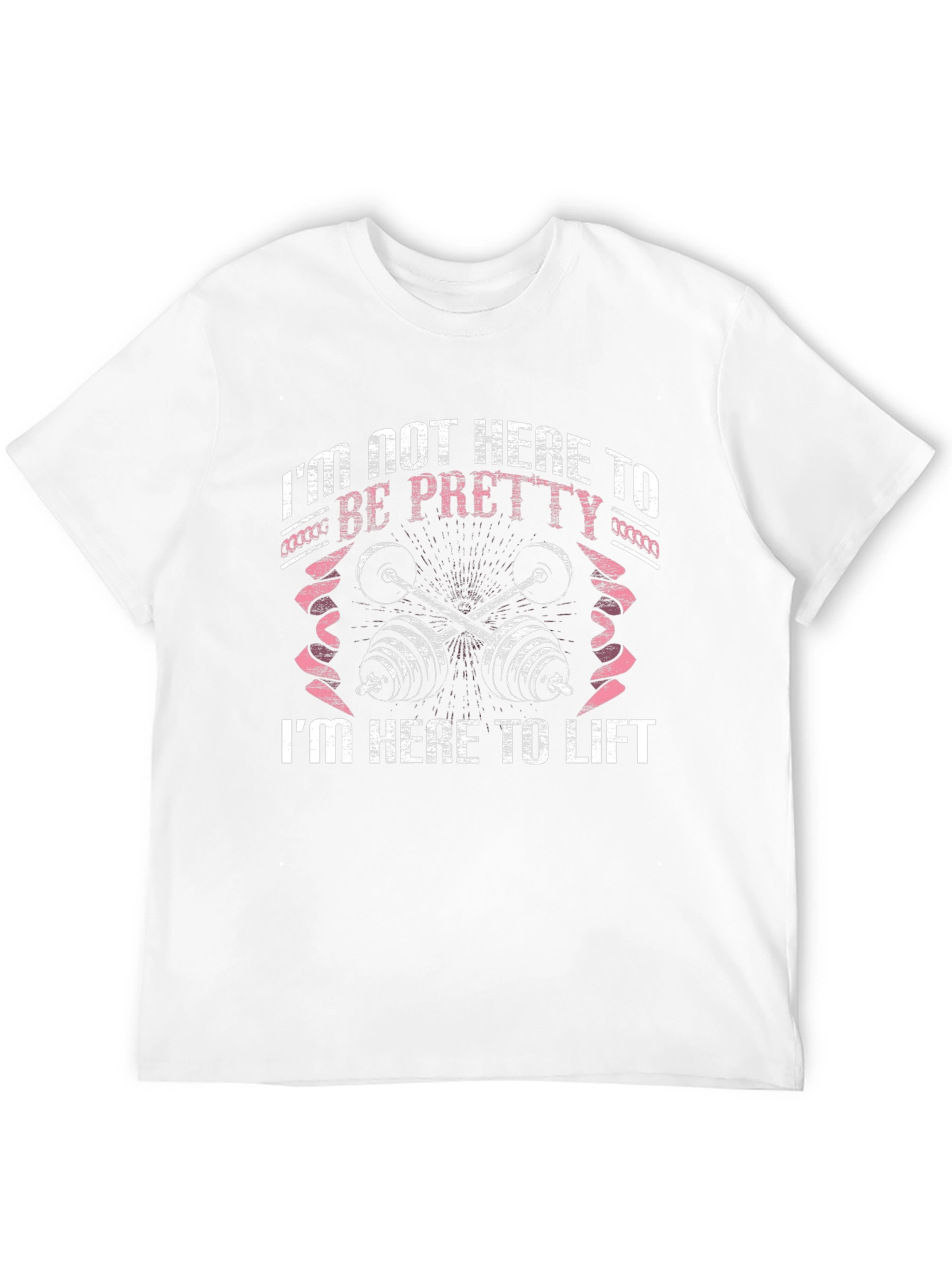 Womens Fitness Graphic T-Shirt - Im Here to Lift