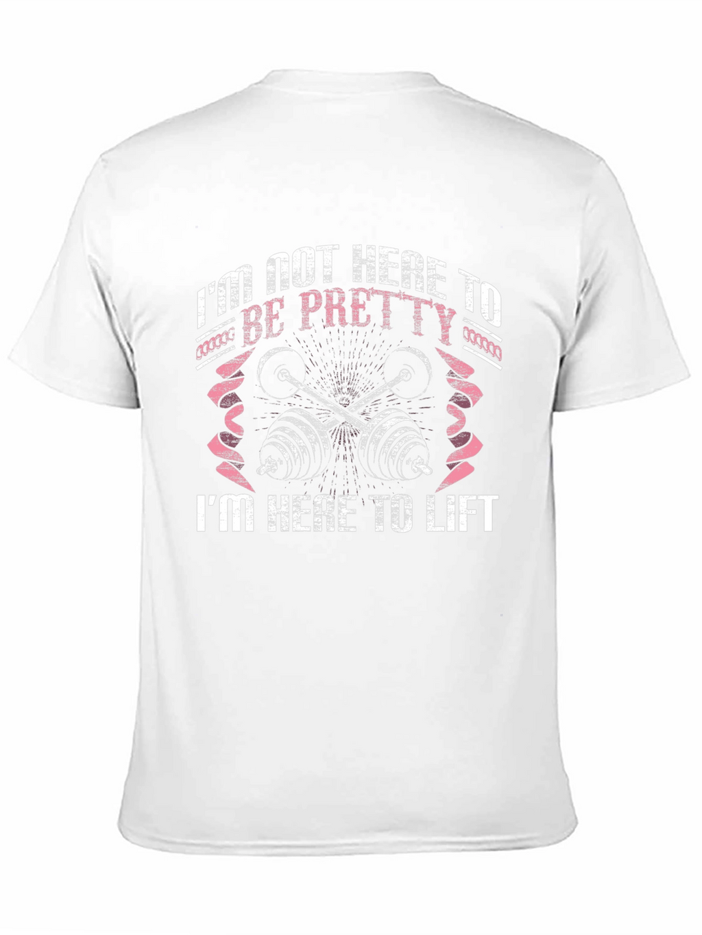 Womens Fitness Graphic T-Shirt - Im Here to Lift
