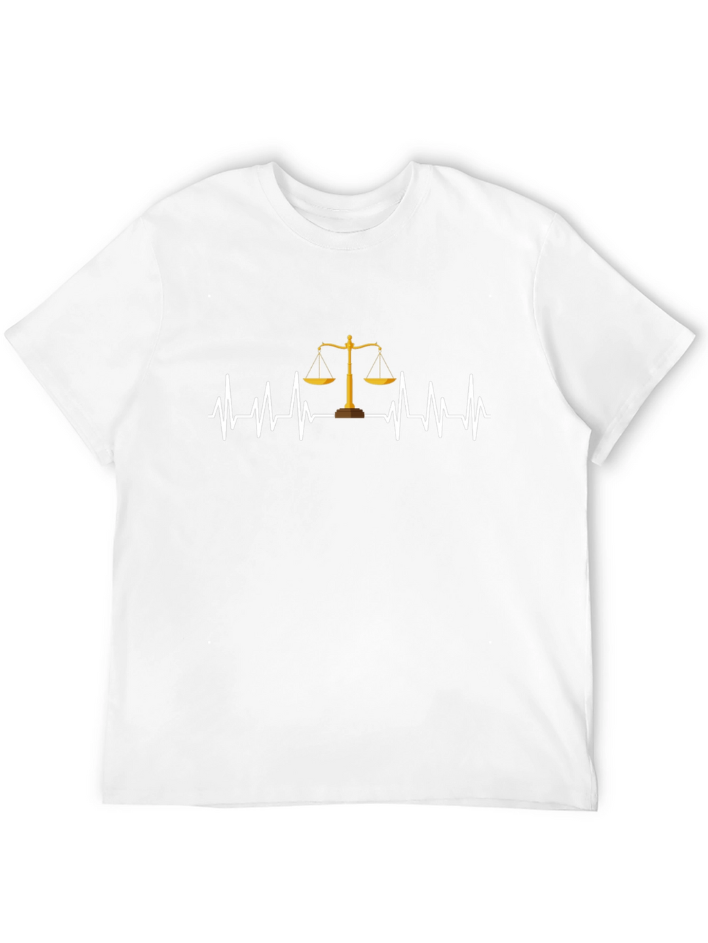 Lawyer Heartbeat T-Shirt - Justice Scales Graphic Tee