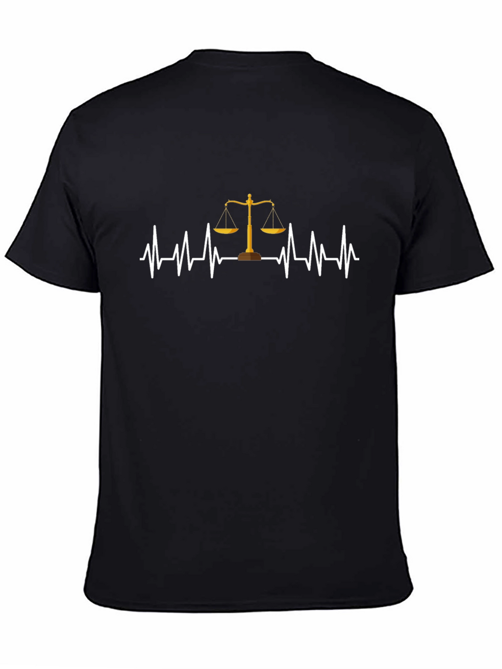 Lawyer Heartbeat T-Shirt - Justice Scales Graphic Tee