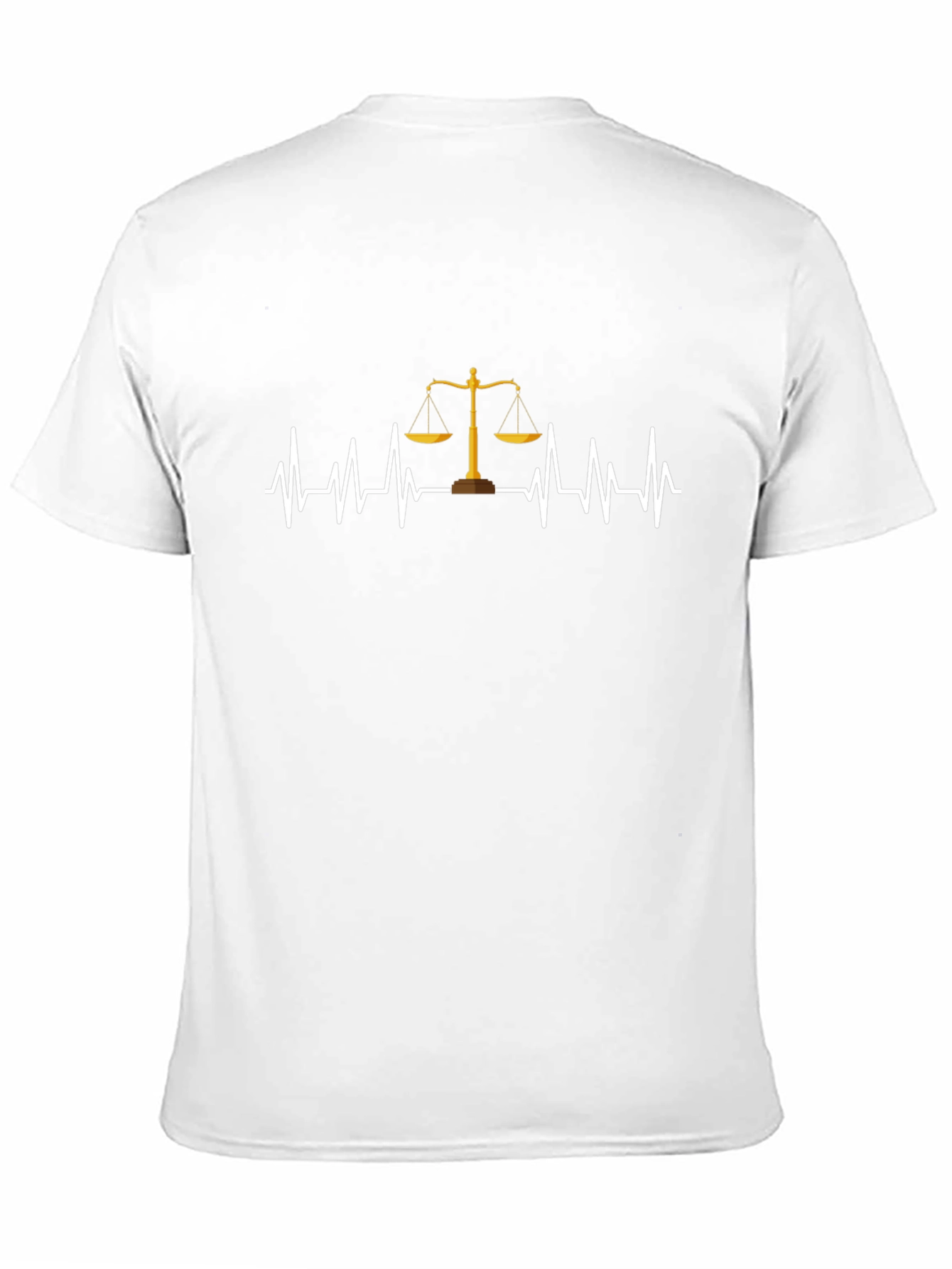 Lawyer Heartbeat T-Shirt - Justice Scales Graphic Tee