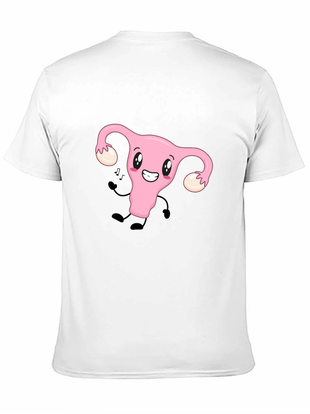 Funny Uterus Tee - Black Cotton Graphic T-Shirt