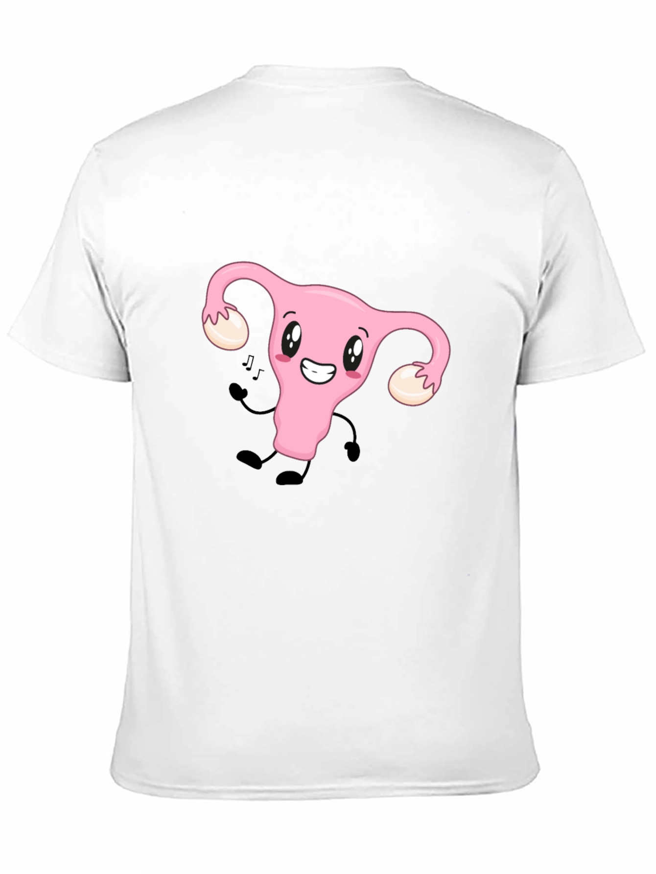 Funny Uterus Tee - Black Cotton Graphic T-Shirt