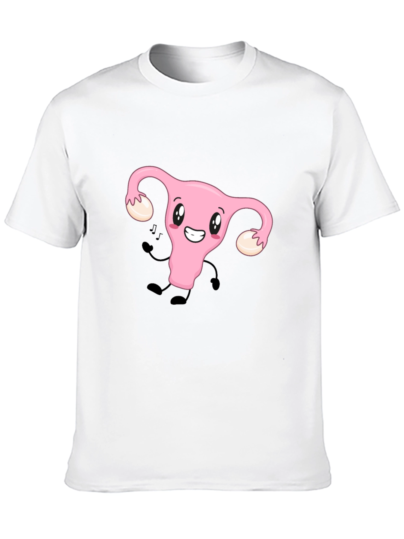 Funny Uterus Tee - Black Cotton Graphic T-Shirt