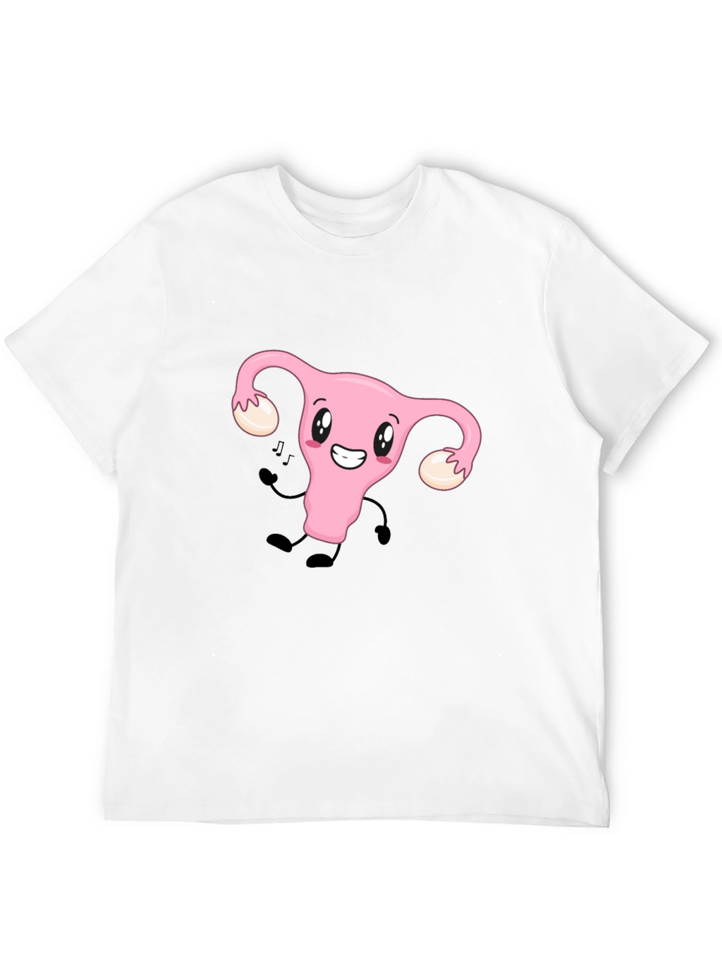 Funny Uterus Tee - Black Cotton Graphic T-Shirt
