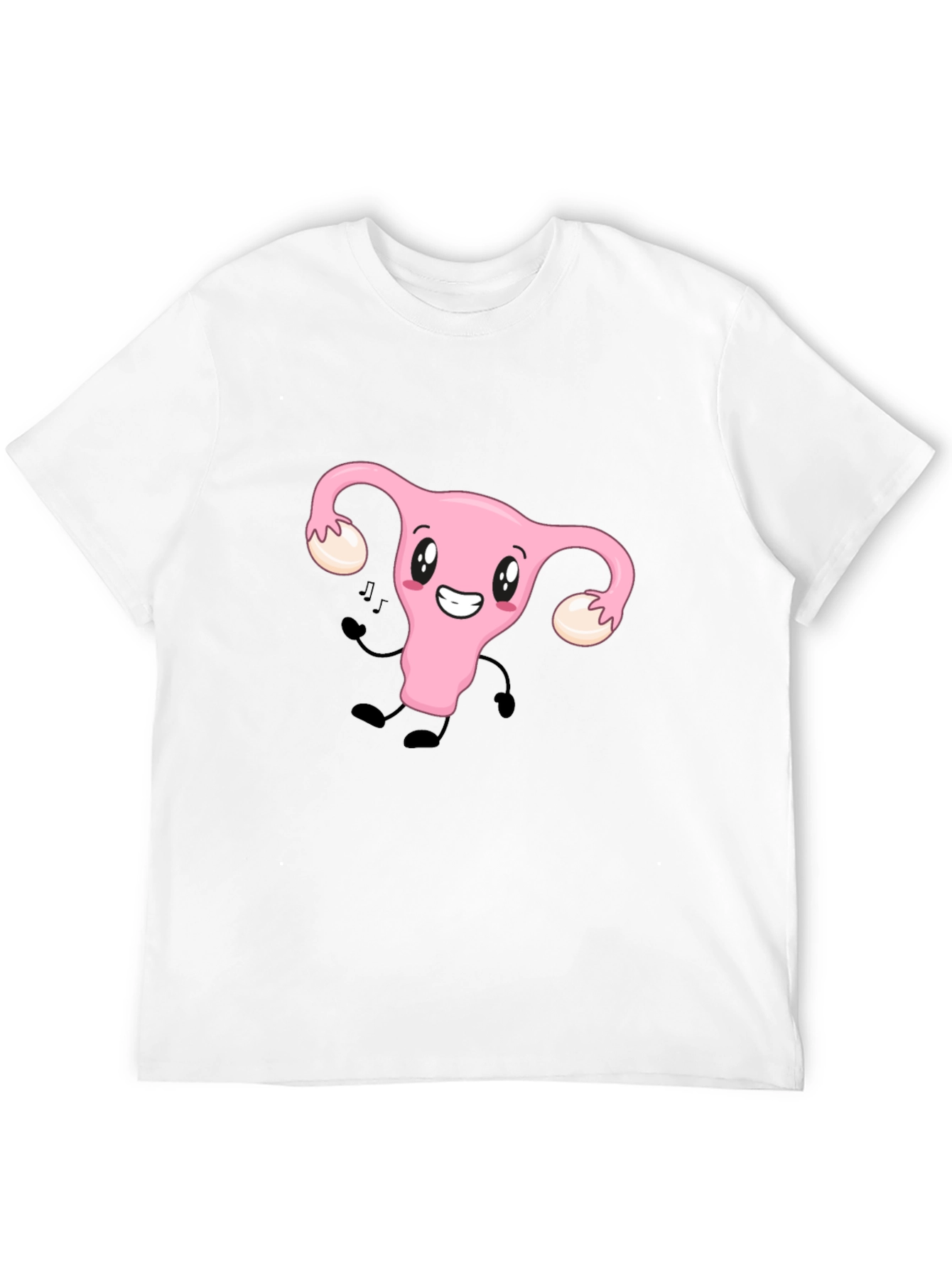 Funny Uterus Tee - Black Cotton Graphic T-Shirt