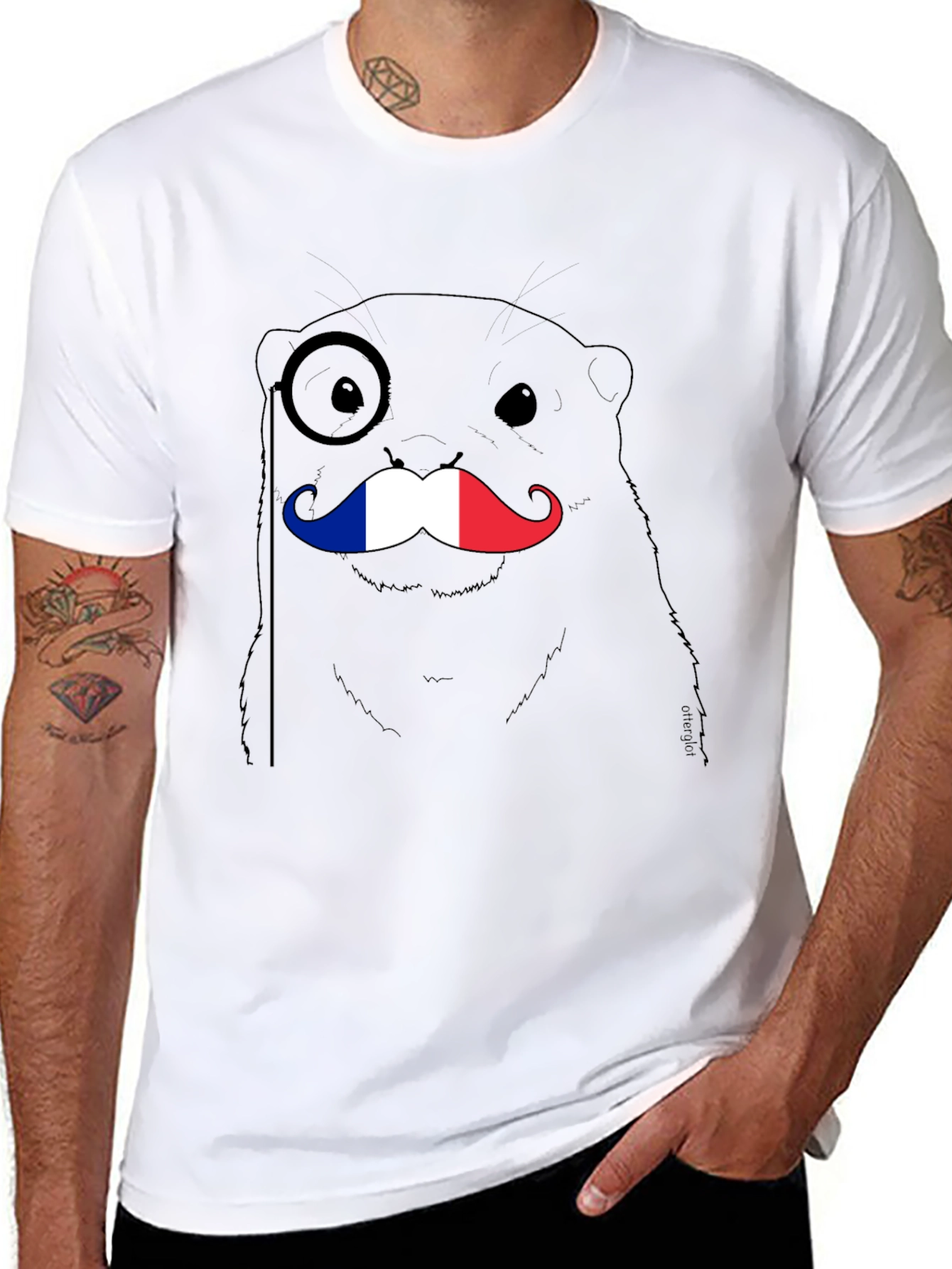 French Otter T-Shirt - Monocle & Mustache