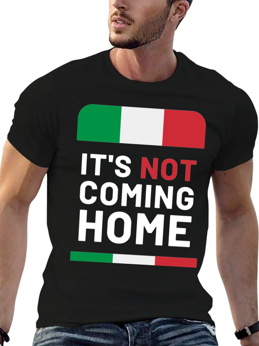 Its Not Coming Home Italy Flag Graphic Tee