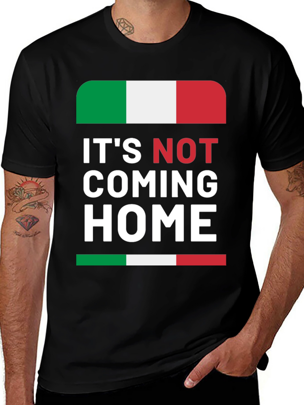 Its Not Coming Home Italy Flag Graphic Tee