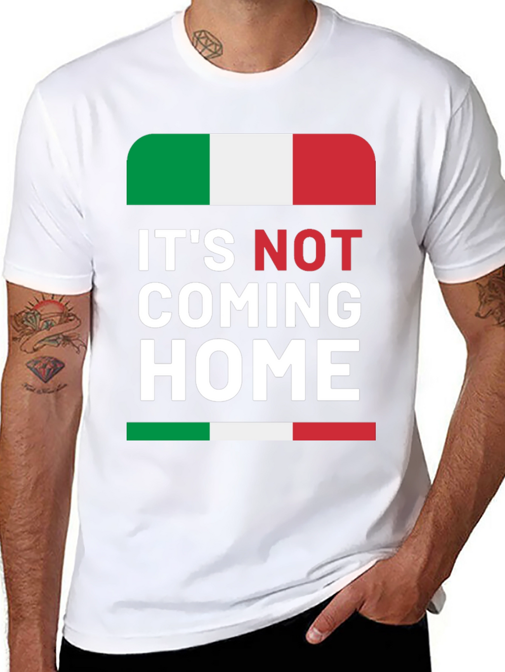Its Not Coming Home Italy Flag Graphic Tee