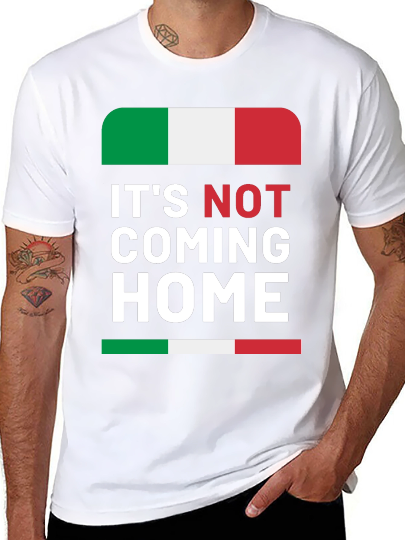 Its Not Coming Home Italy Flag Graphic Tee