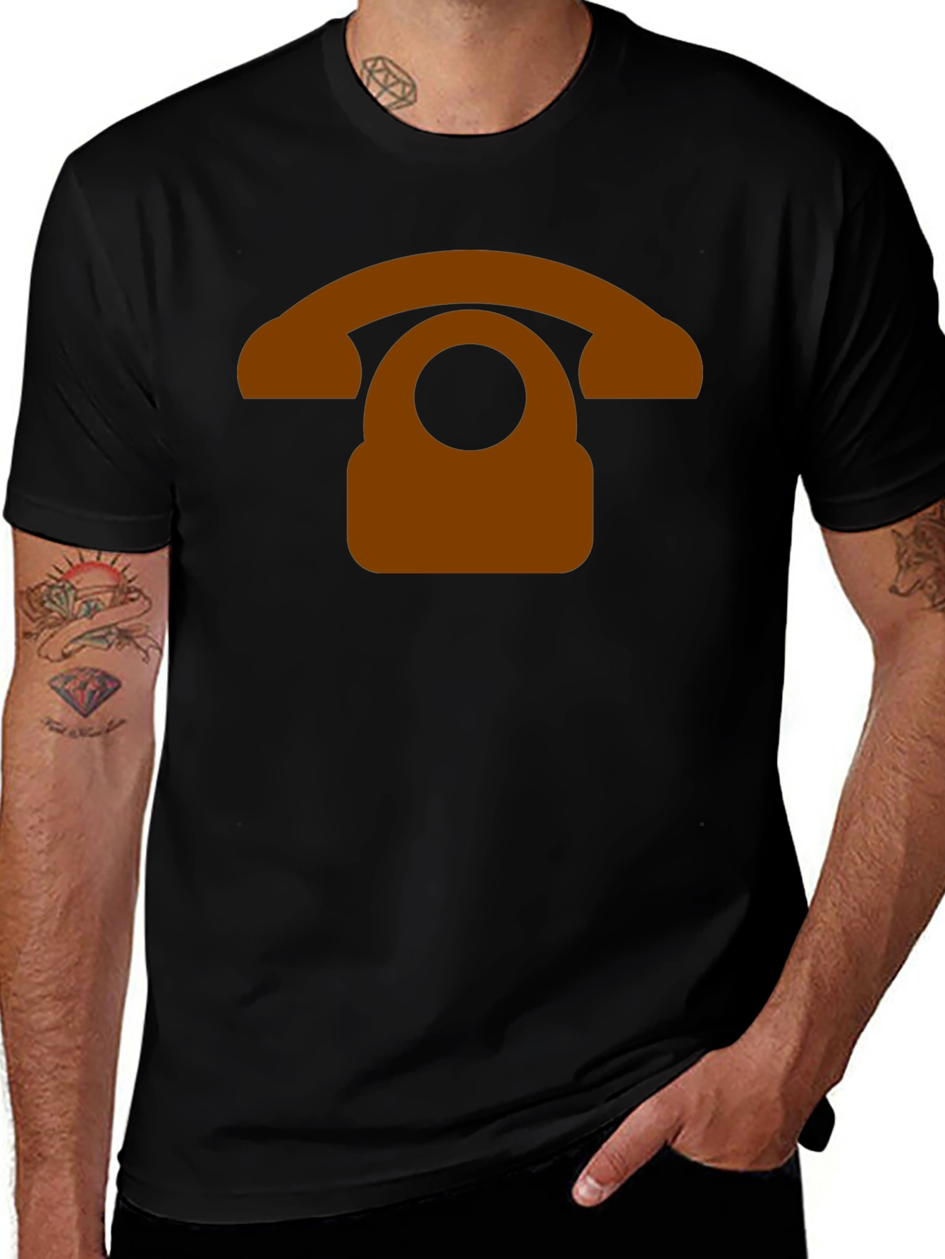 Retro Phone Graphic Tee - Classic Design
