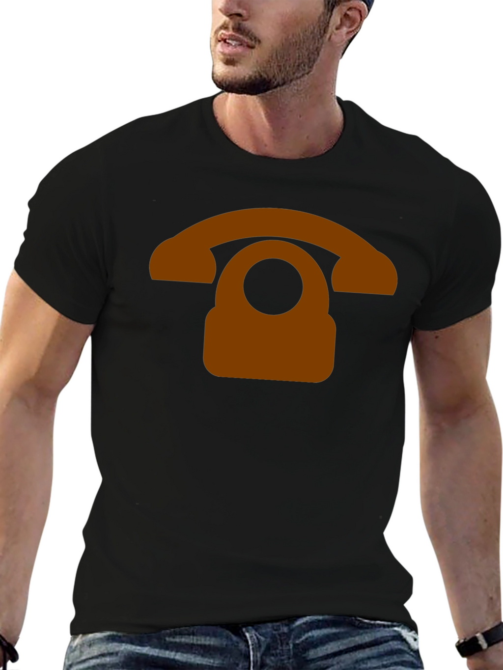 Retro Phone Graphic Tee - Classic Design