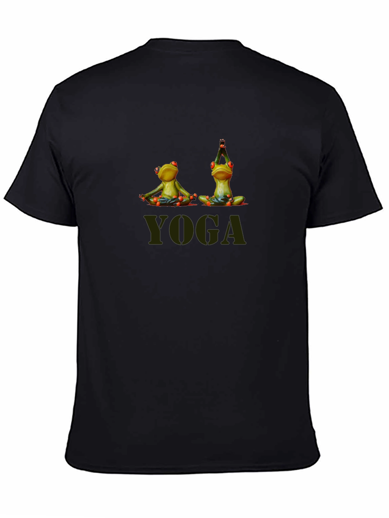 Yoga Frogs Mens Black T-Shirt