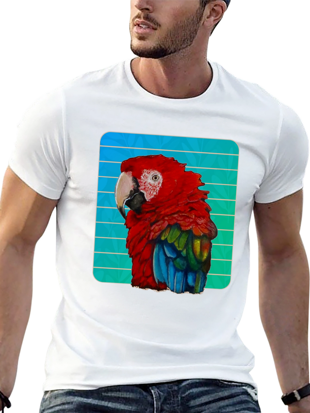 Vibrant Parrot Graphic Tee