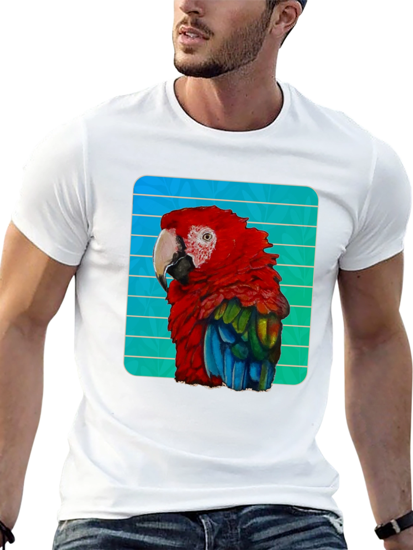 Vibrant Parrot Graphic Tee